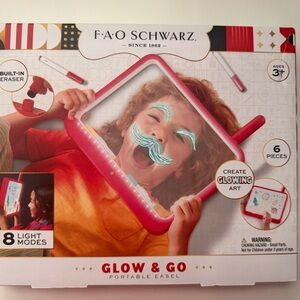 FAO Schwarz Glow & Go Easel - Pink and Red